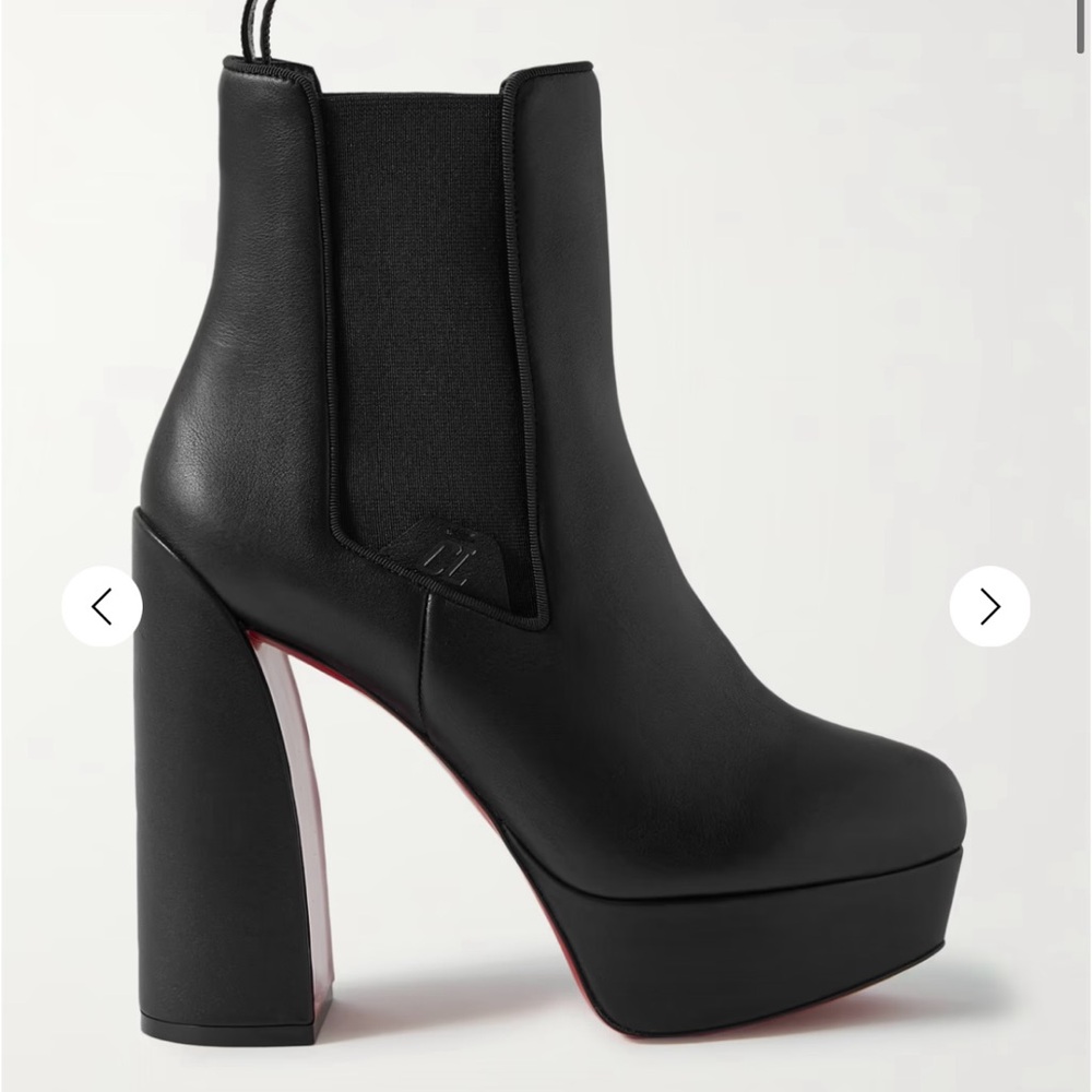Christian Louboutin Platform Ankle Chelsea Heels 👠 EU 8 US 8